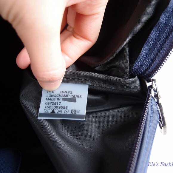 ❤️ NWT LONGCHAMP Le Pliage Type M Medium Short Handle Tote NAVY Blue Authentic - Picture 13 of 15